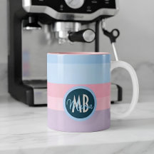 Regalo Personalizado con Franjas Rosadas y Azules