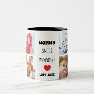 Taza Bicolor Regalo personalizado de 8 fotos de dulces recuerdo