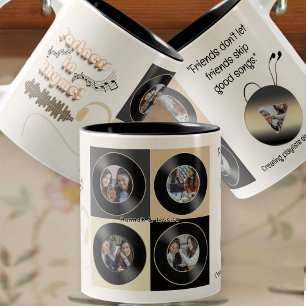 Taza Bicolor Regalo personalizado de foto en vinilo para mejor