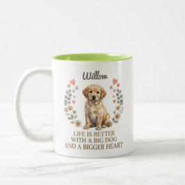 Taza Bicolor Regalo personalizado de Golden Retriever para aman