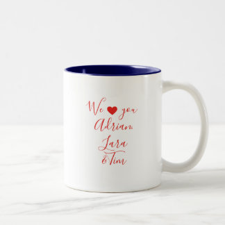 Taza Bicolor Regalo personalizado de los nietos, Mejor abuelo