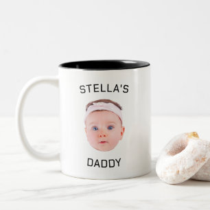 Taza Bicolor Regalo personalizado de papá con foto de bebé