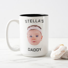 Taza Bicolor Regalo personalizado de papá con foto de bebé