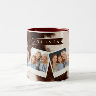 Taza Bicolor Regalo Personalizado de Vaquera con Estampado de V