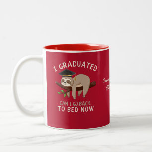 Taza Bicolor Regalo Personalizado Divertido de Perezoso de Grad