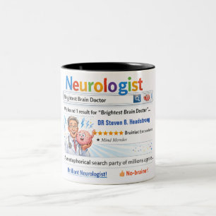 Taza Bicolor Regalo personalizado divertido mejor neurólogo