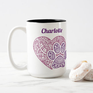 Taza Bicolor Regalo Personalizado Mamá Mascota con Nombre y Hue