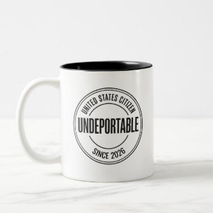 Taza Bicolor Regalo personalizado orgulloso nuevo americano, no