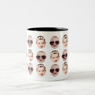 Taza Bicolor Regalo personalizado para papá abuelo foto bebé