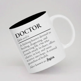 Taza Bicolor Regalo Personalizado para Profesional Médico Defin