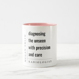 Taza Bicolor Regalo radiológico motivacional de Moda mínima mod