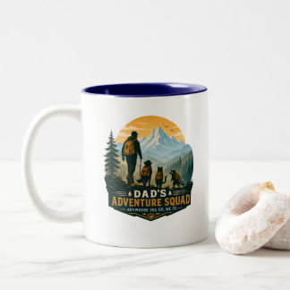 Taza Bicolor Regalo Retro de Senderismo en Montaña para el Equi