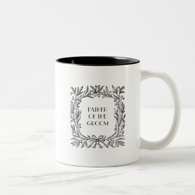 Taza Bicolor Regalo Victoriano Estético, Padre Del Groom, (Derecha)
