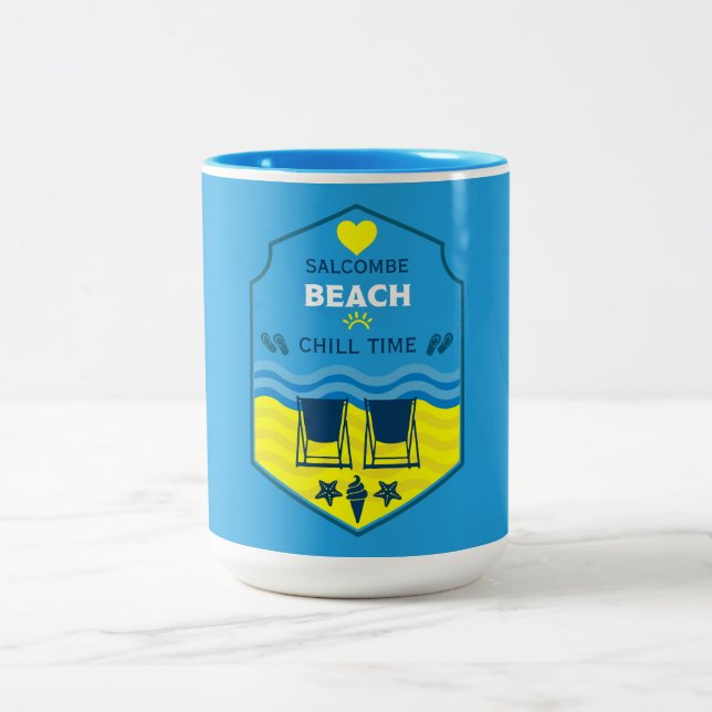 Taza Bicolor Regalos Británicos De Playa (Centro)