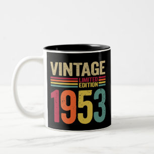 Taza Bicolor Regalos de 69 años Vintage 1953-69º regalo de cump