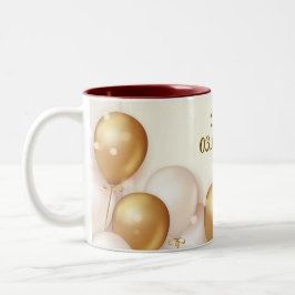 Taza Bicolor Regalos de aniversario personalizados - cumpleaños