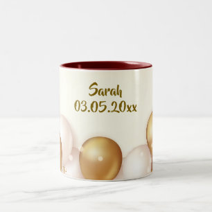 Taza Bicolor Regalos de aniversario personalizados - cumpleaños