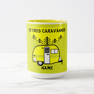Taza Bicolor Regalos de arte de caravanas retiradas Amar mi car