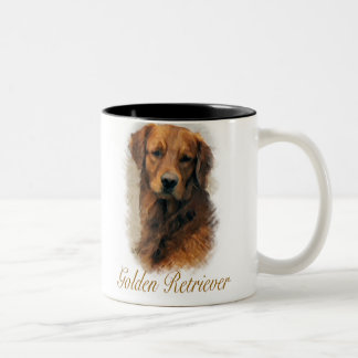 Taza Bicolor Regalos de arte de Golden Retriever
