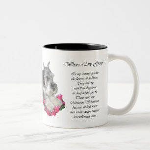 Taza Bicolor Regalos de arte de Schnauzer en miniatura