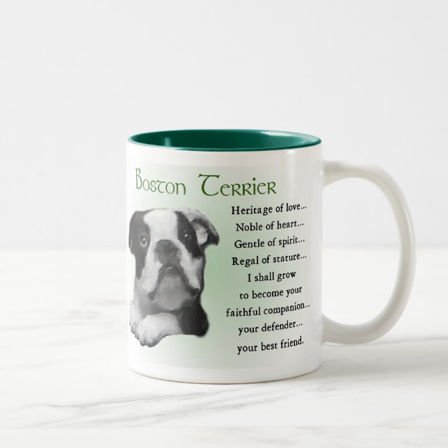 Taza Bicolor Regalos de Boston Terrier (Derecha)
