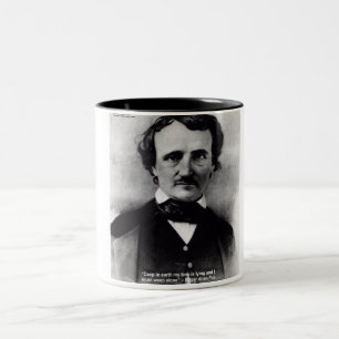 Taza Bicolor Regalos de citas de amor de Edgar Allan Poe "Llora
