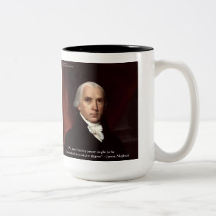 Taza Bicolor Regalos de citas de sabiduría de James Madison "De
