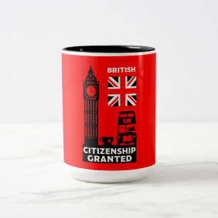 Taza Bicolor Regalos de ciudadanía británica