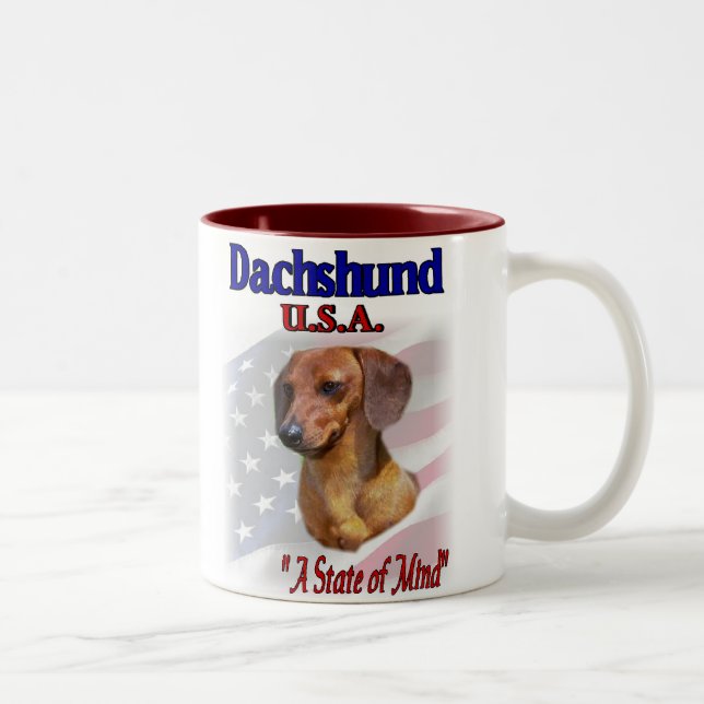Taza Bicolor Regalos de Dachshund (Derecha)