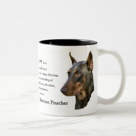 Taza Bicolor Regalos de Doberman Pinscher