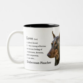 Taza Bicolor Regalos de Doberman Pinscher