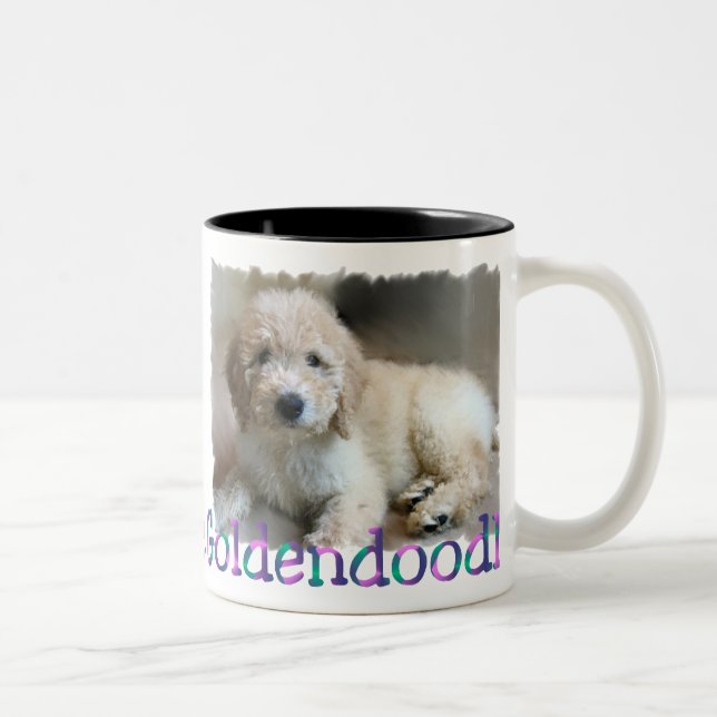 Taza Bicolor Regalos de Goldendoodle Lovers (Derecha)