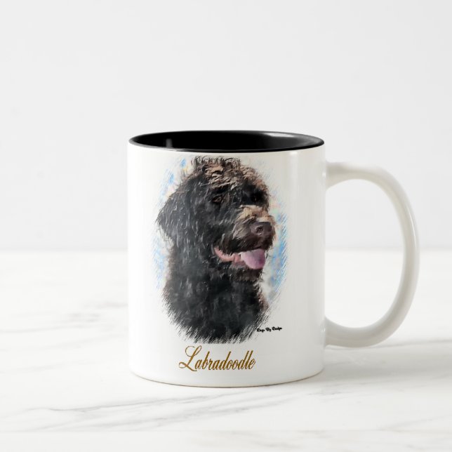 Taza Bicolor Regalos de Labradoodle (Derecha)
