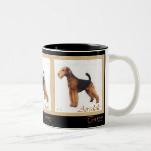 Taza Bicolor Regalos de los amantes de Airedale Terrier