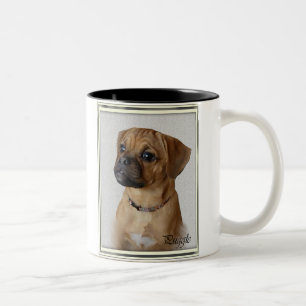 Taza Bicolor Regalos de los amantes de Puggle