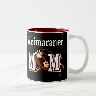 Taza Bicolor Regalos de mamá de Weimaraner