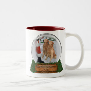 Taza Bicolor Regalos de Navidad para Golden Retriever