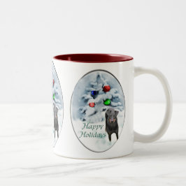 Taza Bicolor Regalos de Navidad para Manchester Terrier