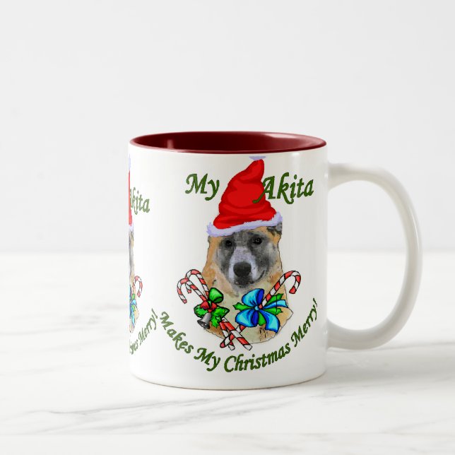 Taza Bicolor Regalos de Navidades Akita (Derecha)