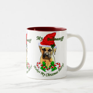 Taza Bicolor Regalos de Navidades Bullmastiff