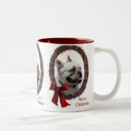 Taza Bicolor Regalos de Navidades de Bulldog de Francia