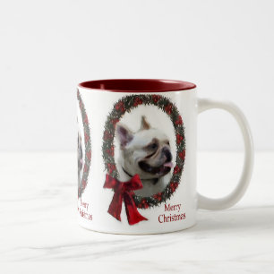 Taza Bicolor Regalos de Navidades de Bulldog de Francia