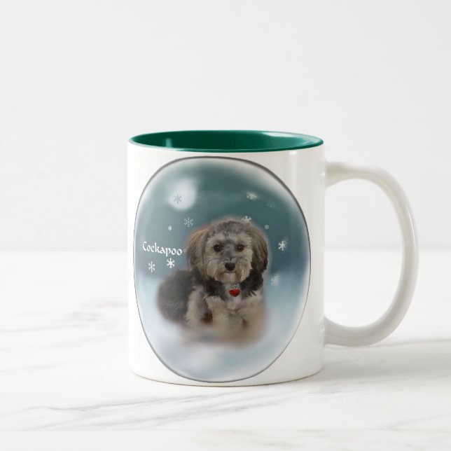 Taza Bicolor Regalos de Navidades de Cockapoo (Derecha)