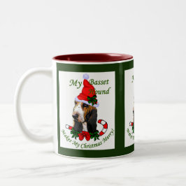 Taza Bicolor Regalos de Navidades de Hound Basset