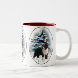 Taza Bicolor Regalos de Navidades de Perro de Agua de España