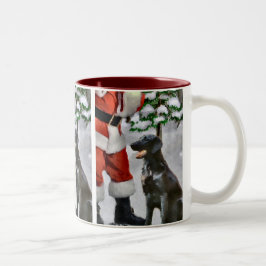 Taza Bicolor Regalos de Navidades de recuperadores planos