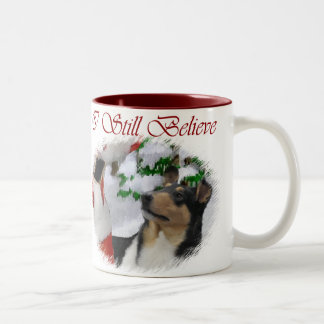 Taza Bicolor Regalos de Navidades de Smooth Collie
