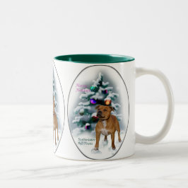 Taza Bicolor Regalos de Navidades de Staffordshire Bull Terrier