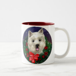 Taza Bicolor Regalos de Navidades de West Highland White Terrie