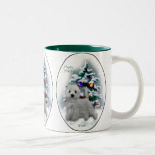Taza Bicolor Regalos de Navidades de West Highland White Terrie